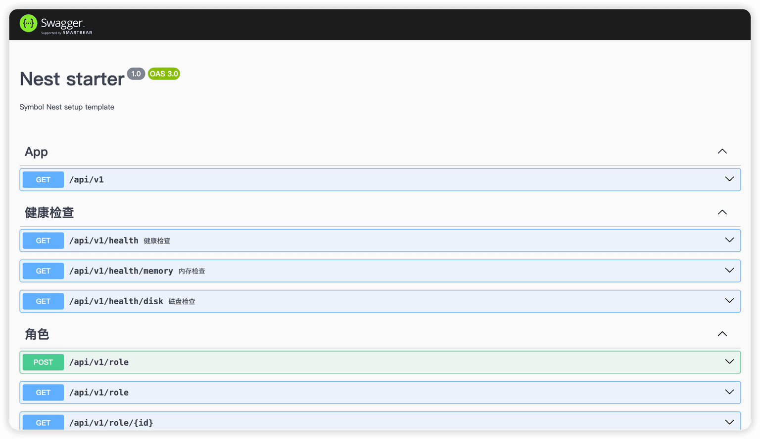 @nestjs/swagger预览